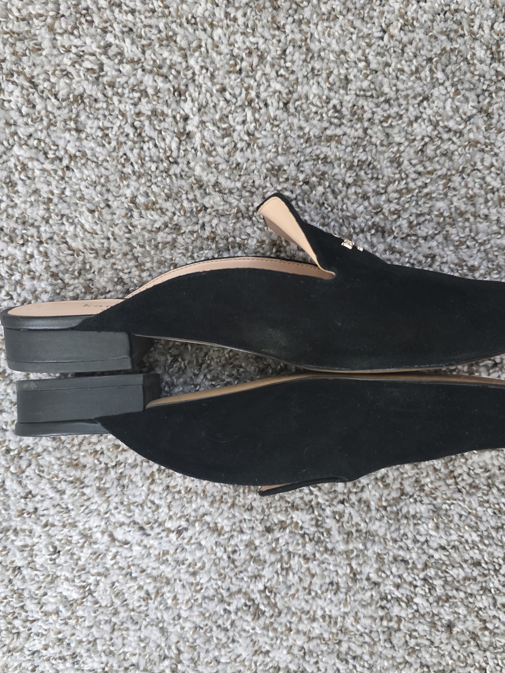 kate spade New York Black Suede Pointed-Toe Backless Mules - Picture 5 of 7